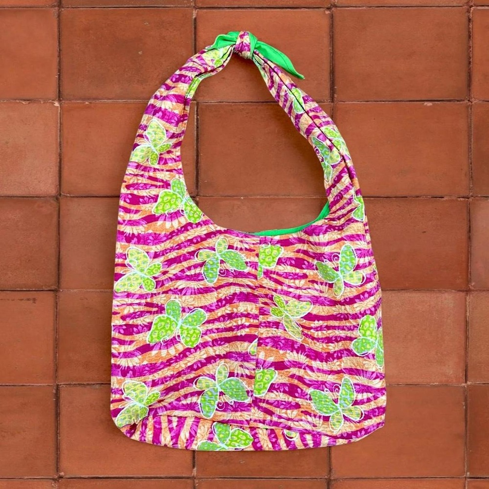 Vera Bradly Vibe Y2K Handmade Maximalist Hobo Bag with Butterfly & Zebra Print